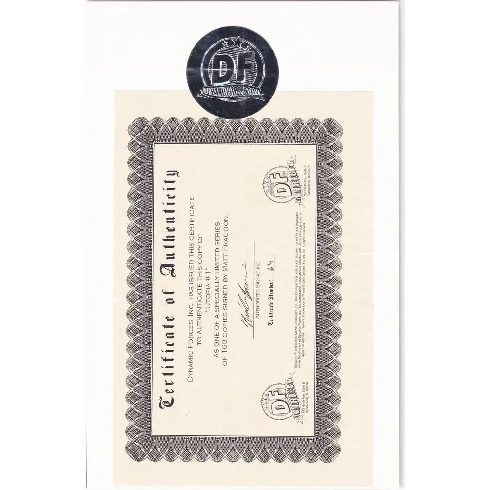 Dark Avengers Uncanny X-Men Utopia #1 Matt Fraction Signed Cover Marvel - Picture 2 of 2